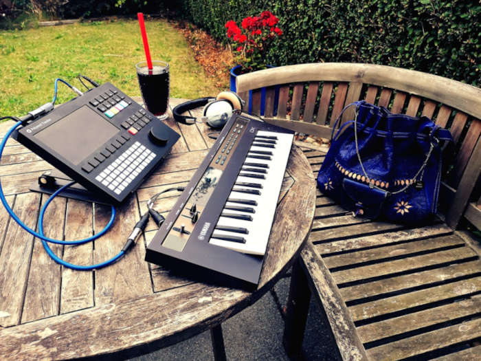 music creation in garden