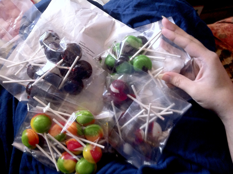 Dobsons lollipops in packs
